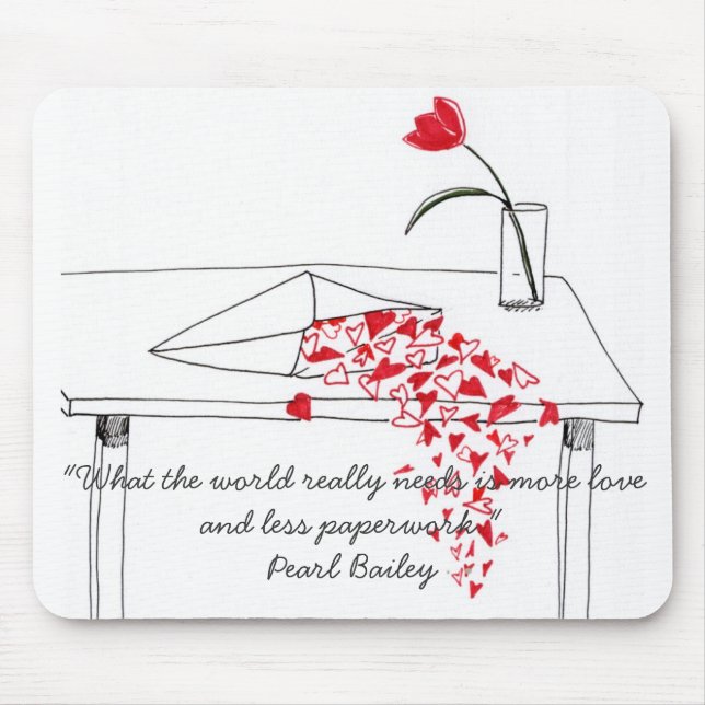 Hjärtor som spiller över Mousepad Musmatta (Framsidan)