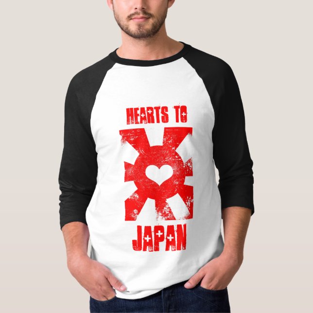 Hjärtor till Japan T Shirt (Framsida)