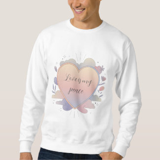 Hjärtpastellillustration Lång Ärmad Tröja