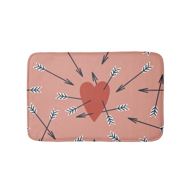 Hjärtpilar är handgjorda. badrumsmatta (Framsidan)
