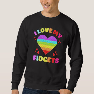 Hjärtpip det spelstyrelsen Fidget Leksak Kids Girl Lång Ärmad Tröja
