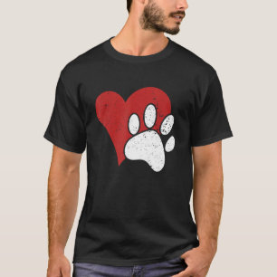 Hjärtprin i hund för kvinnor i Hund, Mamma-grafik T Shirt