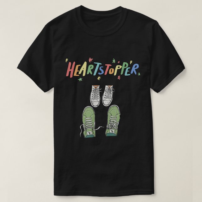 Hjärtproppar Lämnar Cute Shoes Heartpropp Kärlek  T Shirt (Design framsida)
