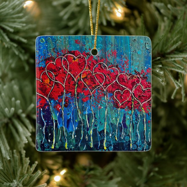 Hjärtprydnad Julgransprydnad Keramik (Träd)