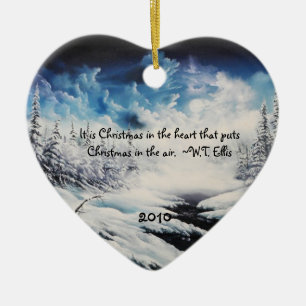 Hjärtprydnad Julgransprydnad Keramik