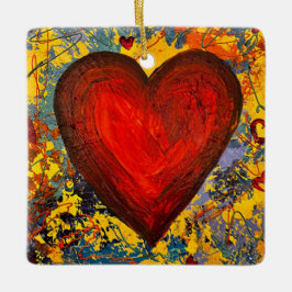Hjärtprydnad Julgransprydnad Keramik