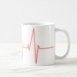 hjärtpuls kaffemugg