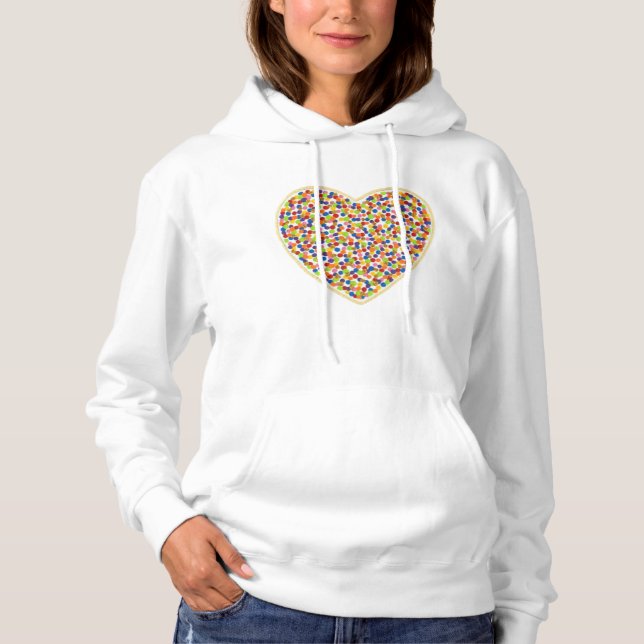 Hjärtpunkter Hooded Sweatshirt T Shirt (Framsida)
