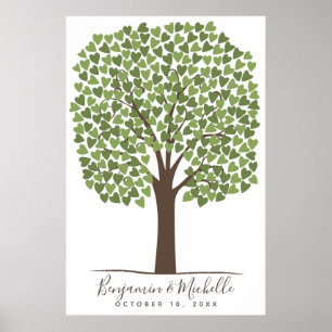 Hjärträd - 250 Signatur Gästbok Alternativ Poster