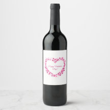 Hjärtram Valentin Vin Etikett
