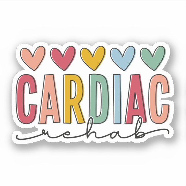 Hjärtrehab, hjärtrehabilitering klistermärken (Framsida)