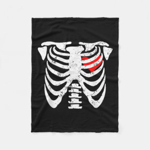 Hjärtrevben Cage röntgenfärgade Vuxen Kids Funny V Fleecefilt