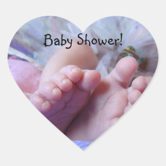 Hjärtryckta klistermärken för baby shower kuvert f