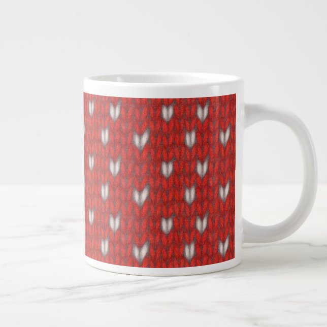 Hjärtrygg Stor Vit Mugg Jumbo Mugg (Höger)