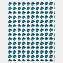 Hjärtsakamarin, blå fleecefilt