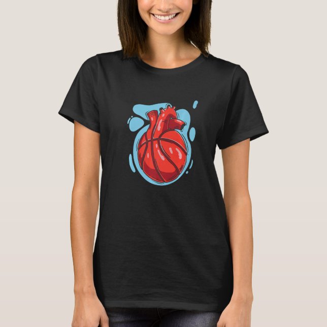 Hjärtsanatomi, basketboll t shirt (Framsida)