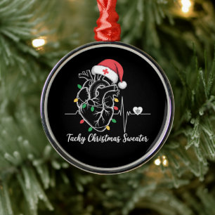Hjärtsanatomi jul sjuksköterska hjärt- Tachy jul Julgransprydnad Metall