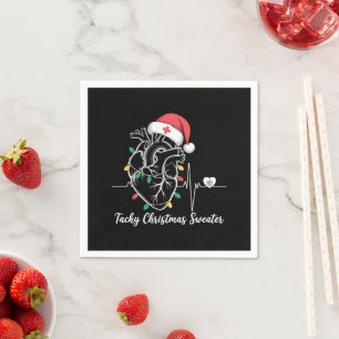 Hjärtsanatomi jul sjuksköterska hjärt- Tachy jul Pappersservett