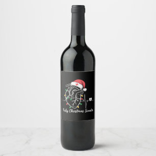 Hjärtsanatomi jul sjuksköterska hjärt- Tachy jul Vinflaska Etikett