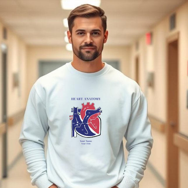 Hjärtsanatomi Lång Ärmad Tröja (Heart Anatomy Personalized Sweatshirt)