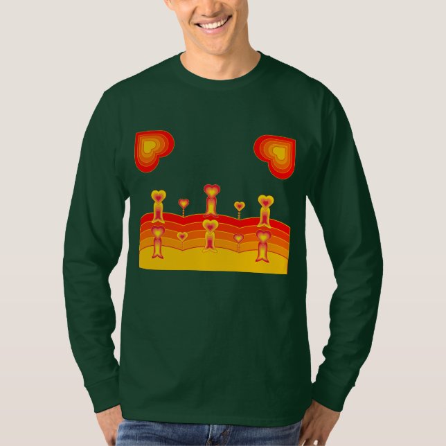 Hjärtscape Långärmad T-Shirt (Framsida)