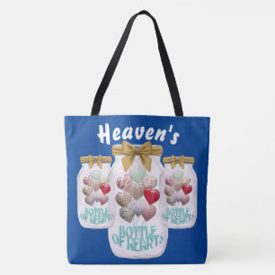 Hjärtsens Flaska i Skoulder Tote Bag Tygkasse
