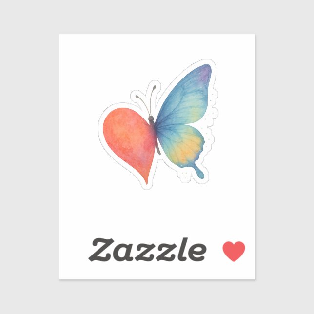 Hjärtsfladder Klistermärken (Ark)