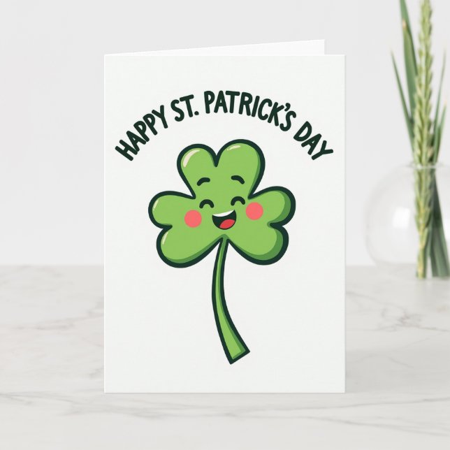 Hjärtsjokolad Shamrock Julkort Kort (Framsida)
