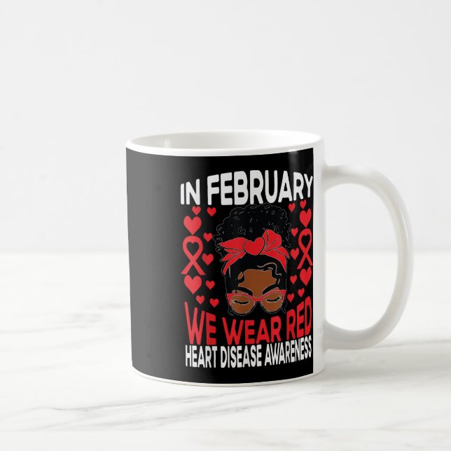 Hjärtsjukdom Afrikansk flicka i februari Kaffemugg (Höger)