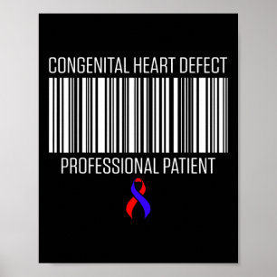 Hjärtsjukdom defekt Överlevande patient Chd Warrio Poster