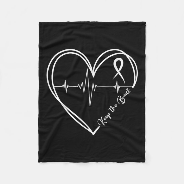 Hjärtsjukdom Medvetenhet Heartslag Chd Bära Red He Fleecefilt (Framsidan)