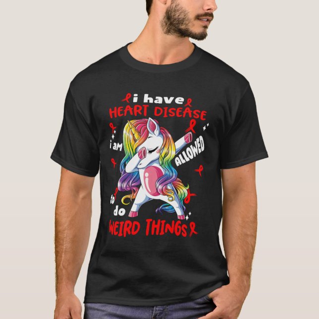 Hjärtsjukdom Medvetenhet om hjärtsjukdom Funny Jag T Shirt (Framsida)