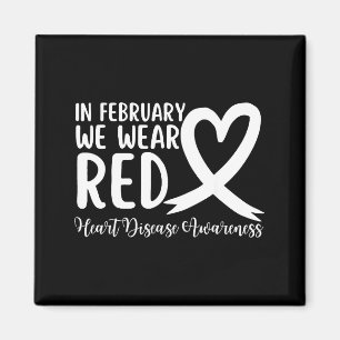 Hjärtsjukdom Medvetenhet Stöd i februari Vi Magnet