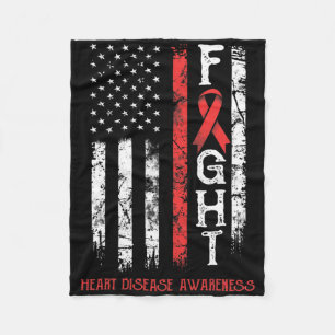 Hjärtsjukdom som drabbar oss Flagga Fleecefilt