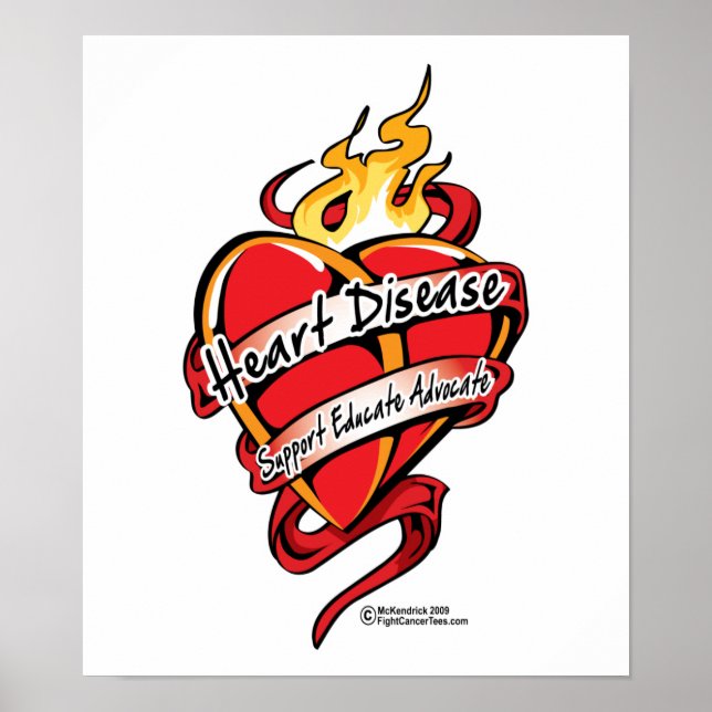 Hjärtsjukdom Tattoo Heart Poster (Framsidan)