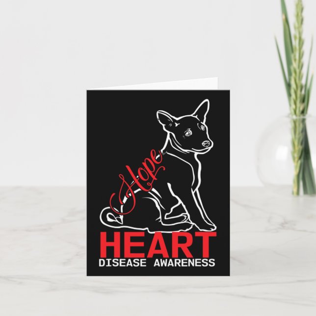 Hjärtsjukdomens medvetenhet kort (Framsida)