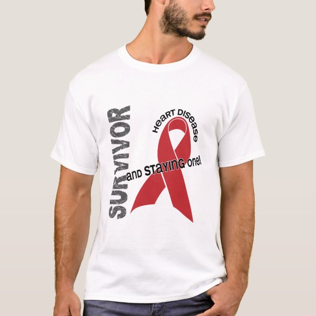Hjärtsjukdomöverlevande T Shirt (Framsida)