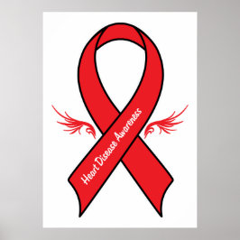 Hjärtsjukdomskänsla Bårben med Vingar Poster