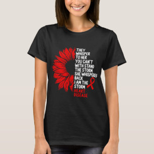 Hjärtsjukdomskänsla Lila Ribbon the Storm T Shirt