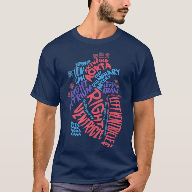 Hjärtsjuksköterska Anatomiskt hjärtkardiologi Gift T Shirt (Framsida)
