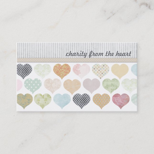 Hjärtskrapning Affärskort Visitkort (Framsida)