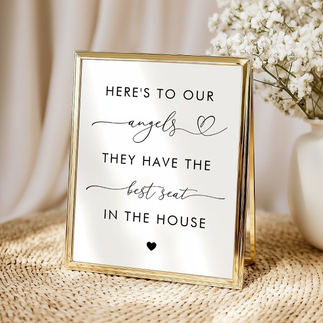 Hjärtskript Änglar i minnet av Bröllop-tecken Poster (Skapare uppladdad)