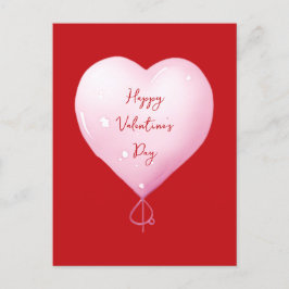 Hjärtskript för hjärtans rosa i lycklig helg vykort