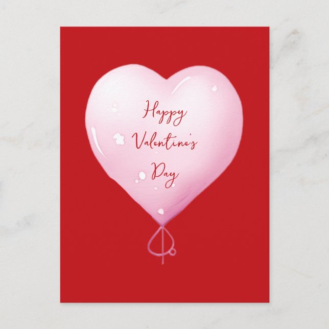 Hjärtskript för hjärtans rosa i lycklig helg vykort (Framsida)