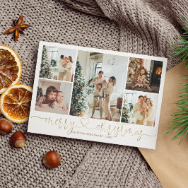 Hjärtskript Guld God jul 5 - foto Julkort