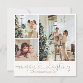 Hjärtskript Guld God jul Photo Helgdag Kort