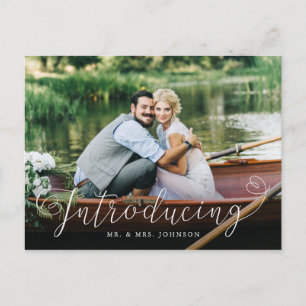 Hjärtskript Introduktion till Bröllop Elopement Vykort