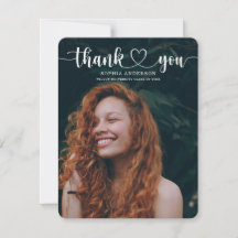 Hjärtskript Studenten tackkort