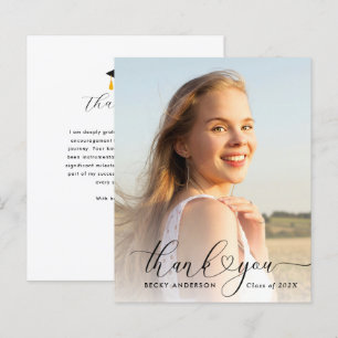 hjärtskript tack för att du skrev studenten-kort