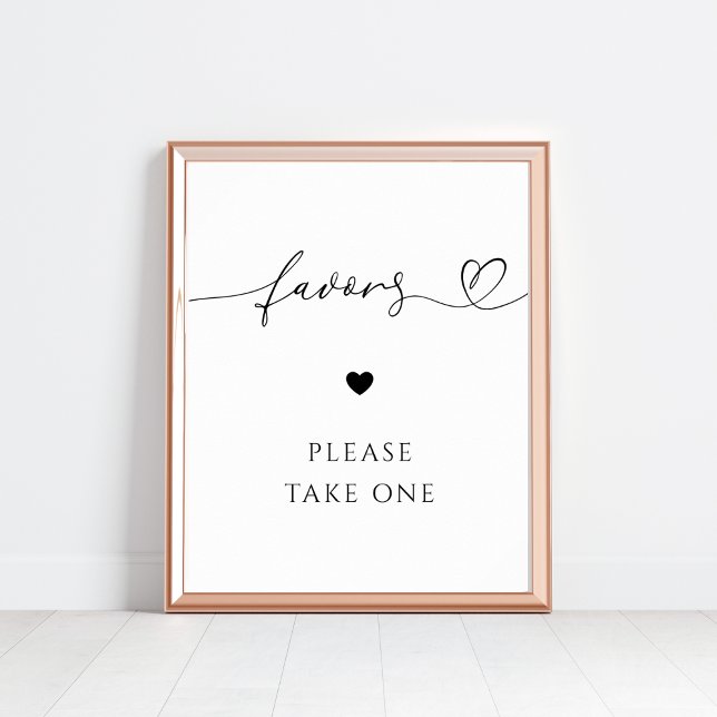 Hjärtskriptfavoriter, ta ett vitt tecken poster (Skapare uppladdad)